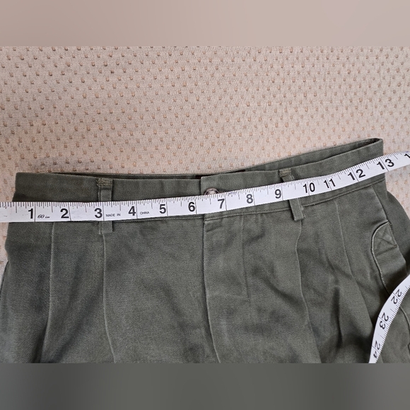 Vintage Willis& Geiger Skirt 8 USA Made Bush Poplin Wrap Maxi Green  Military - Picture 10 of 15